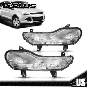 Fit For 13-2016 Ford Kuga Escape Clear Lens Front Bumper Fog Lights Left & Right