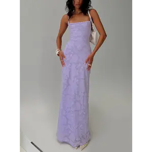 Celena Maxi Dress Lilac Burnout