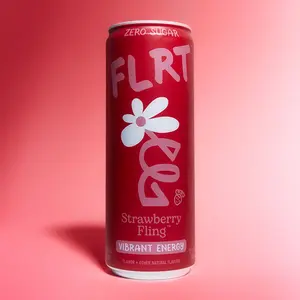 FLRT Energy, Strawberry Fling, Clean Energy, Energy Drink, 12 Fl Oz can