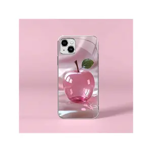 Pink Crystal Fruit For[IPhone 14 Plus]Light Luxury Electroplated Glass Case, Making You Different---975