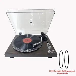 Vintage record player, 2-speed belt-driven turntable, with wireless audio, pre-amplifier, RCA line output, turntable belt, record player needle, for vinyl records,Dark Wood, perfect gift for Halloween, Thanksgiving, and Christmas!