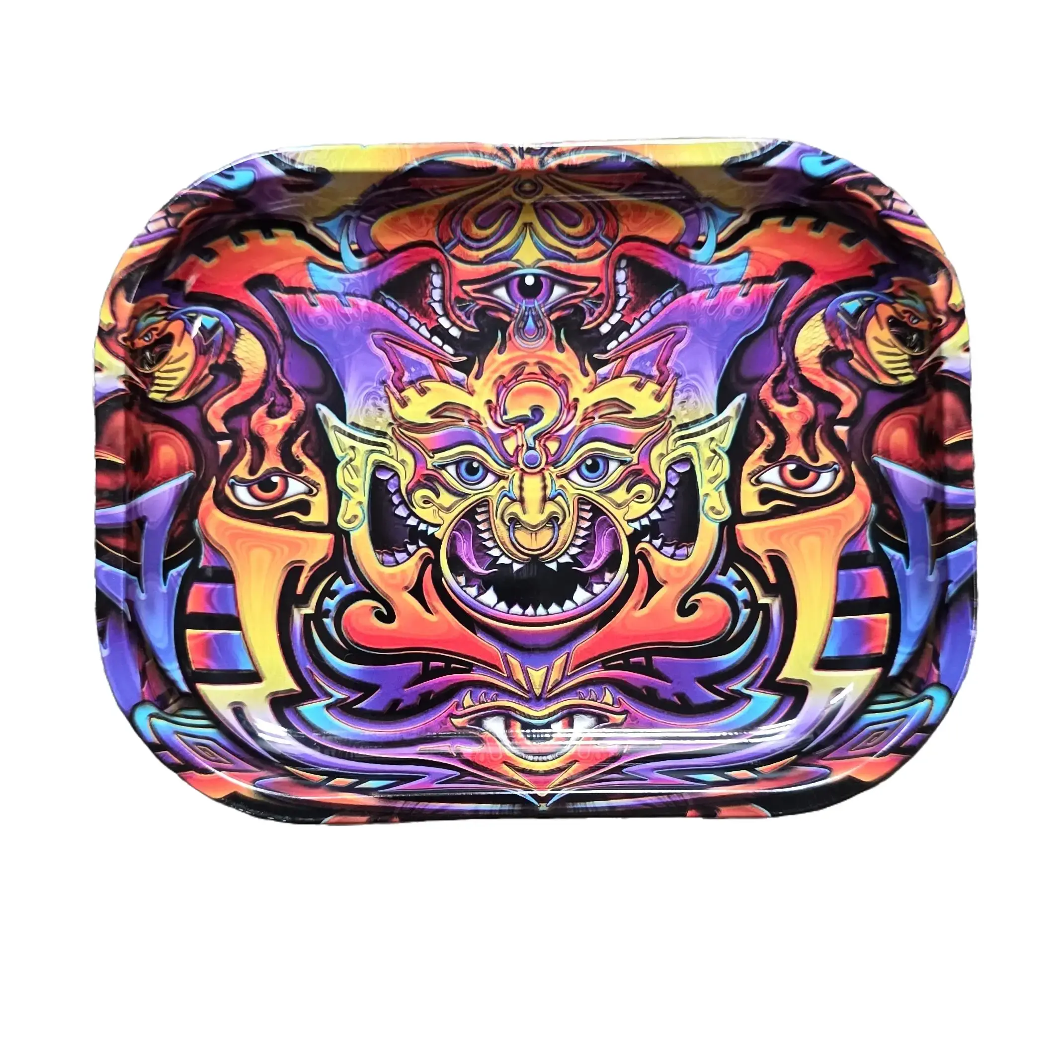 Saturn's Ascent Tray Artwork by Steven Haman Cosmic Aesthetic Space Inspired Original Artwork for Festival EDM Decor Everyday Use Smooth Surface Functional Display-Worthy Centerpiece