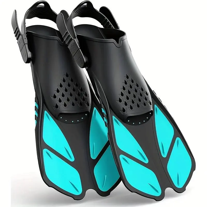 Swimming Fins, 1 Pair Professional Rubber Swimming Flippers, Swimming Accessories for Snorkeling, Swimming, and Underwater Sports, Diving Gear