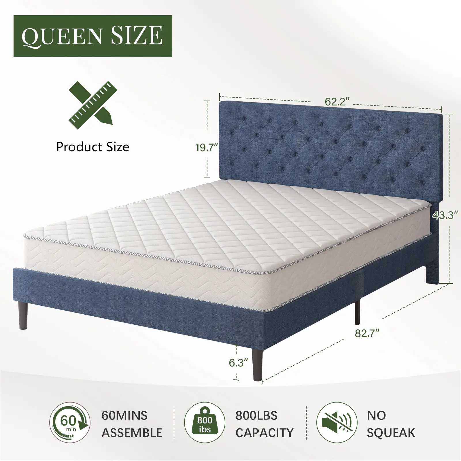 Queen Size Blue