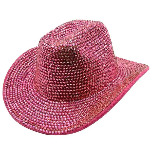 Bling Cowgirl Cowboy Hat Fuchsia