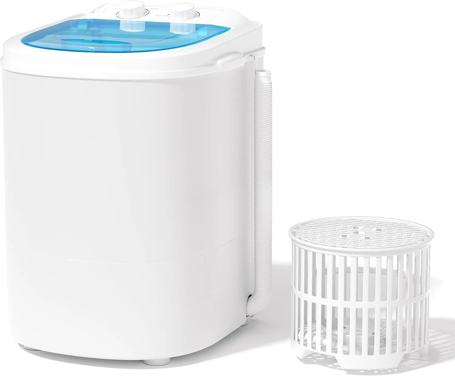 Portable Washing Machine, 5.5 Lbs Mini Washer Machine Compact, 110V Single Tub Portable Laundry Washer Machine for Apartments, Dorms, Traveling, RV, Blue