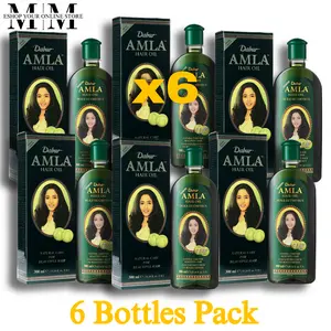 Dabur Amla Hair Oil 300ml PACK OF 6 - Nourishing Indian Oil for Women & Men - All-Natural Ingredients Moisturizing Formula Ammonia-Free Vegetable Extracts Haircare Enriched - Herbal