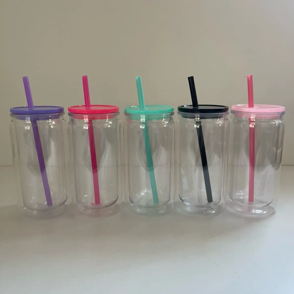 Acrylic Snow Globe Libby Cups - Perfect for Your Drinks - includes all five colors