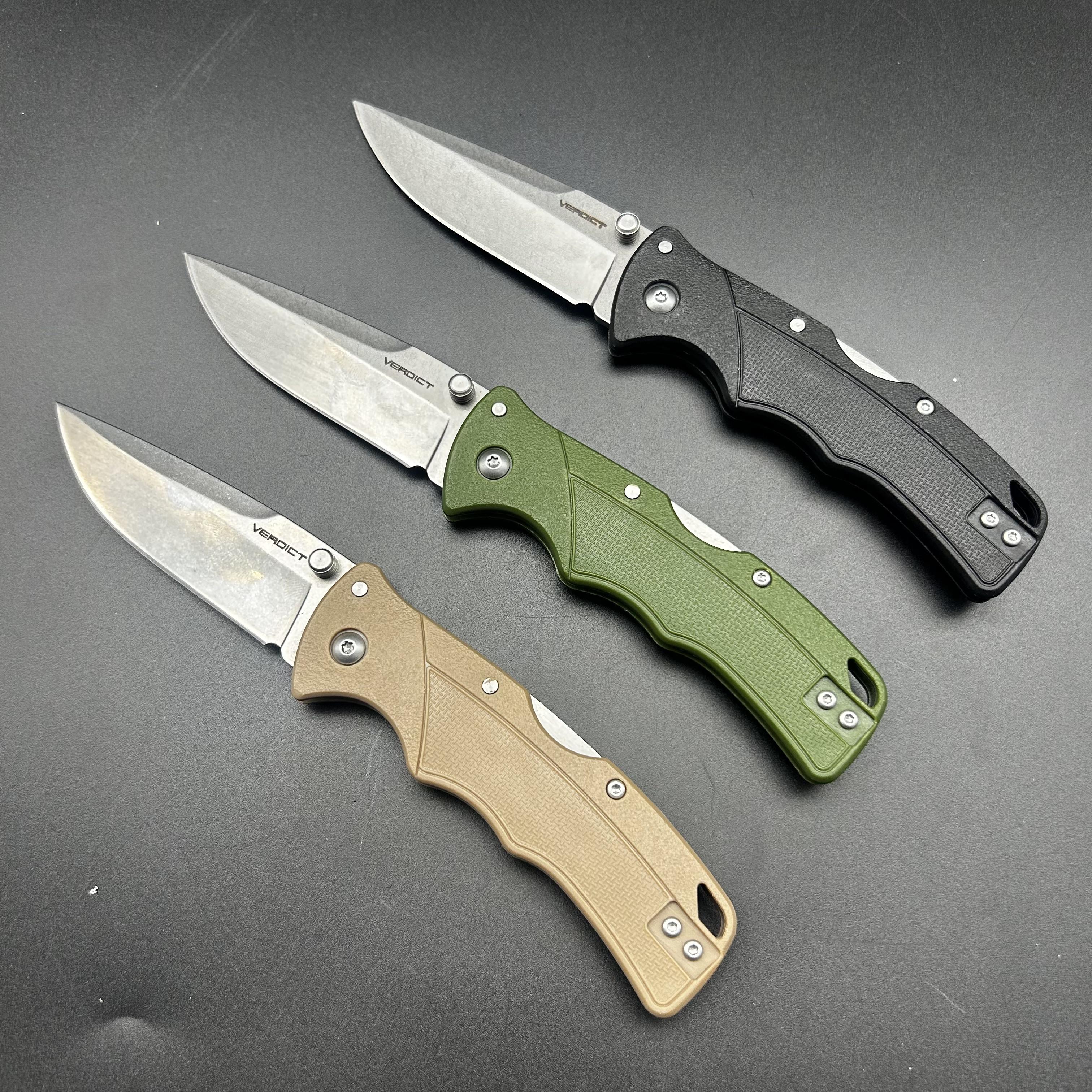 KS4116 EDC Sharp Folding Knives Multifunctional folding knife Glass Breaker, Seat Belt Cutter - Small Tool for Camping Hiking - Gifts for Men, Women Compact Folding Grip Knife