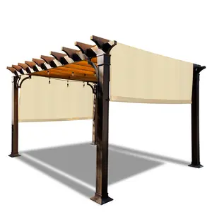 HDPE Breathable Pergola Shade Cover Replacement with Rod Pockets - Sand