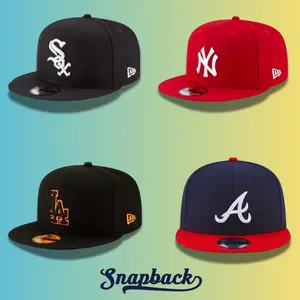 MLB Snapback Hat – New Era Baseball Cap, Flat Bill Fitted Team Logo Hat for Men Women, Premium Embroidered Streetwear Adjustable Unisex Sports Cap, Vintage Urban Fashion Viral TikTok Baseball Hat