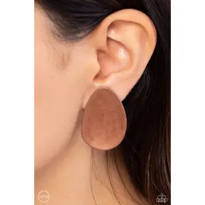 Paparazzi In PLAINS Sight - Copper Clip On Earring   P5CO-CPXX-017XX