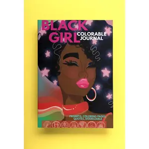 Black Girl Colorable Journal