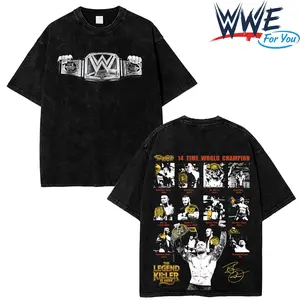 WFU Randy Orton 14 World Champion , Snake RKO WWE , Oversize Unisex Washed Tee, Acid Wash T-shirt Cotton Shirt, WWE Attitude Era Streetwear Top Fabric Menswear Vintage Size S - 5XL