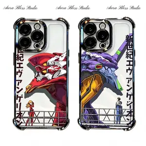 Anime Ayanami Rei Neon Genesis Evangelion EVA Phone Cases For iPhone 17 Promax Air 16 15 14 Pro Max Plus 13 12 11 Black Transparent Electroplate TPU Shockproof Protective Cover Gifts For Birthday Valentine Christmas Thanksgiving Halloween