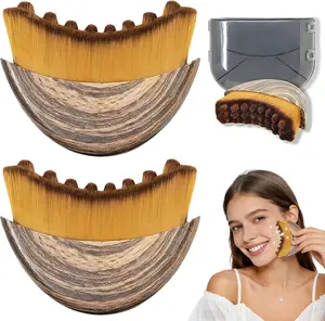 2 Pack Lymphatic Contour Face Brush for Facial Massage and Lymphatic Drainage, Detoxifying Sculpting Tool with Ergonomic Easy-Grip Design, Ultra Soft Bristles for Gentle Skin Care, Jawline, Neck and Face Relaxation