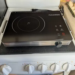 Single Burner Electric Hob 2000W Countertop Hot Plate, Infrared Cooker for Cooking Portable Stove, Compact Hotplate Temperature Adjustable, Touch & Knob Control Adjustable,Electric,Ceramic,Stove