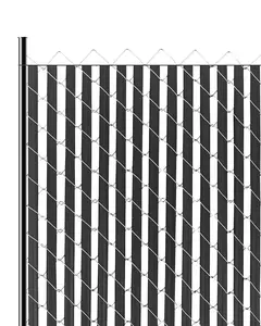 Chain Link Fence Privacy Slats Double-Wall Panels For 6-Foot High Fences With Bottom Lock System, Black UV-Resistant Weatherproof Vinyl Slats For Outdoor Privacy, Quick Install And Durable Fence Screen