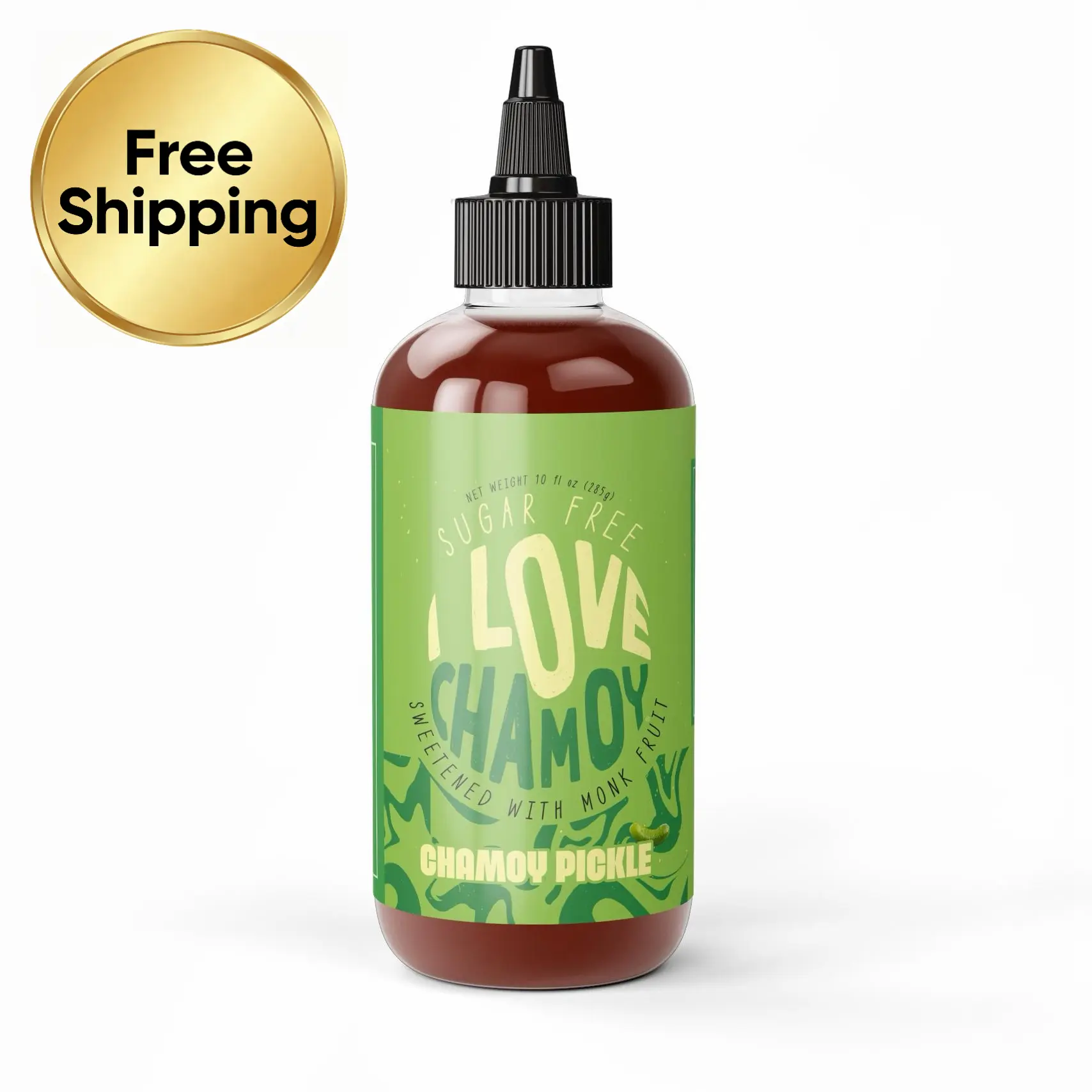 Pickle Sugar Free Chamoy - Carb Free - Vegan - Gluten Free - Tangy - No Artificial Dyes - Diabetic Friendly Candy Sauce Flavor Natural Food - Chamoy Pickle Flavor Spicy Sour