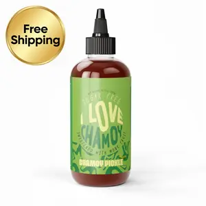 Pickle Sugar Free Chamoy - Carb Free - Vegan - Gluten Free - Tangy - No Artificial Dyes - Diabetic Friendly Candy Sauce Flavor Natural Food - Chamoy Pickle Flavor