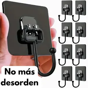 20pcs Reusable Adhesive Hooks - Heavy Duty Wall Hooks - No Drill Hooks for Kitchen, Bathroom & Home Organization