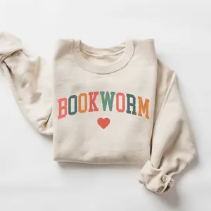 Bookworm Sweatshirt, Cute Teacher Books Lover Sweatshirt, ESL Teacher Sweatshirt, Reading Shirt  V9719