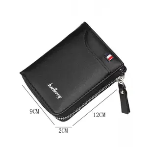 Men Letter Graphic Zip Around Wallet