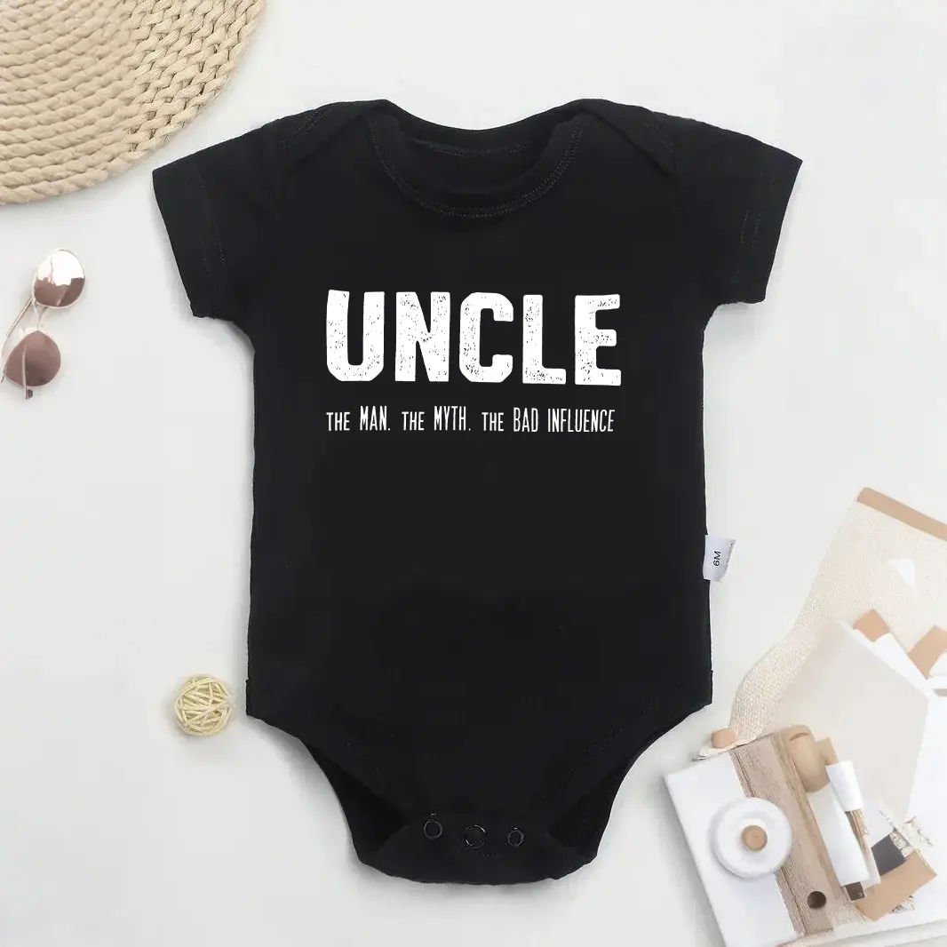 Unisex Baby Bodysuit with Funny Slogan, Basic Solid 100% Cotton Crew Neck, Tagless Short Sleeve Infant Clothing, Baby Shower Gift, Bodysuit Without Guard, Onesie Bodysuit