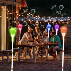 Perfect for Outdoor & PartyMassive Bubbles, Bubble Maker Toy for Automatic Bubble Blaster with Music & Lights Adjustable Height