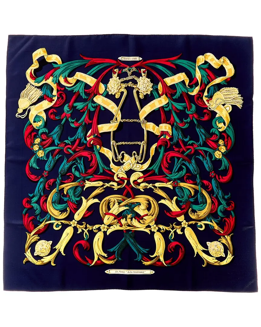Hermès Le Mors à la Conétable Henri d'Origny Silk Scarf (Authentic Pre-Loved)