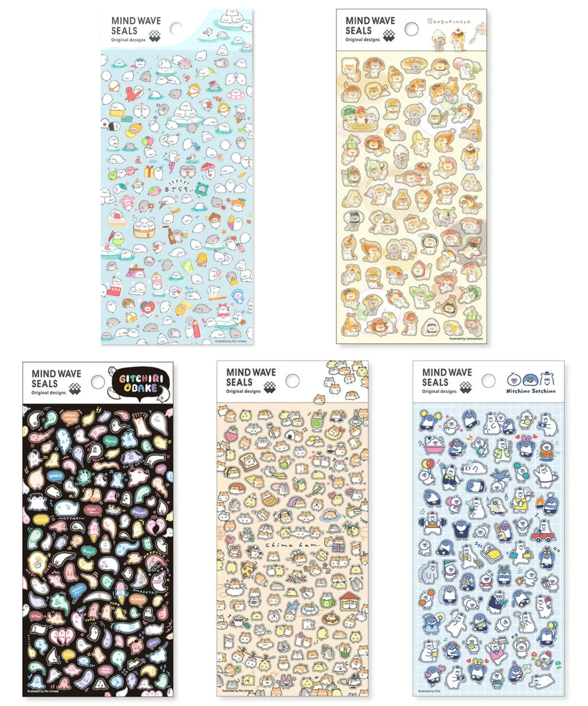 Original Designs Tiny Animal Sticker - MIND WAVE Cute Animal MINI Stickers for Journaling, Planners, Scrapbooking & Decoration