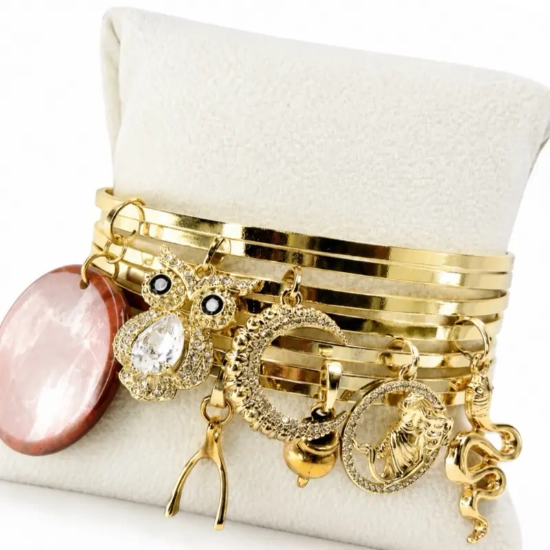 Guardiana de los 7 secretos de la magia Trendy Jewellery Accessories Trendy Stack Bangle Witchy Jewelry Letter Link Bracelet