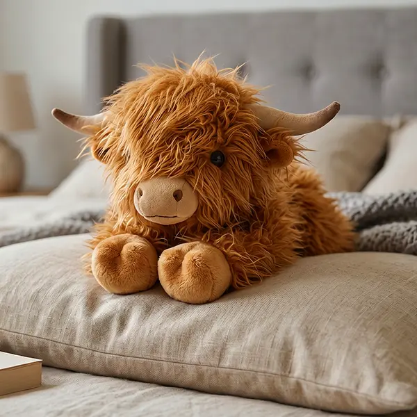 CUCKOOL 15"|1.7Lbs Highland Cow stuff Plushies toys, Weighted Stuffed Animal stich stuff Plushies, toy Gift idea  Microwavable Heating Pad for Cramps, Pain Stress Relief, Heatable Coolable Lavender Scented for Anxiety, birthday gift idea for girlfriend