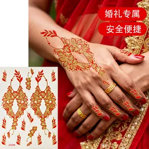 Henna Tattoo Sticker Waterproof Fake Tattoo Indian Body Face Hand Art Temporary Tattoo Sticker