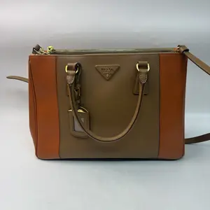 Pre-owned Calfskin Crossbody Bags Prada Galleria Two Tones Handbag/Crossbody