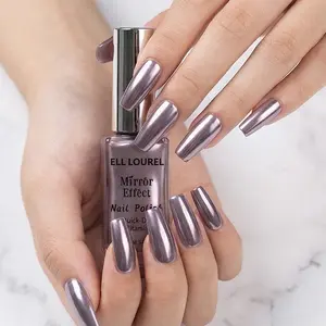 ELL LOUREL Smoky Gray Nail Polish - 0.34oz Compact Portable Bottle, Quick-Dry Cosmetic, Gentle Non-Damaging Formula, 1-2 Coats for Full Saturation, Long-Lasting Scratch-Resistant Salon Nail Art Care Product