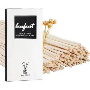 100 Pack Reed Diffuser,7 Inch Aromatherapy Diffuser Sticks-Rattan Wood Reed Diffuser Sticks for Home Office Spa and Bed Room Black Freshener