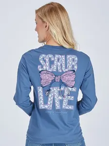 Simply Southern Scrub Life Bow Long Sleeve T-Shirt
