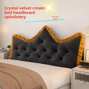 Princess-style headboard cushion for student dormitory, waist-protecting sofa backrest, large soft cushion with fixed straps use pillow multi
