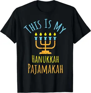 100% Cotton This Is My Hanukkah Pajamakah, Chanukah Pajama T-Shirt