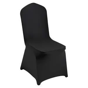 Stretch Spandex Folding Chair Covers, Universal Fitted Chair Covers, Removable Washable Protective Slipcovers For Wedding, Banquet, Party, Holiday, Dining And Celebration Venues, 30-Pack Black