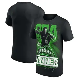 Men's Black Oba Femi Night of Champions 2026 King of the Ring Winner T-Shirt Professional Wrestler Tee For Man and Woman Unisex T-Shirt Hoodie Graphic Basic Cotton Tops Casual All Seasons