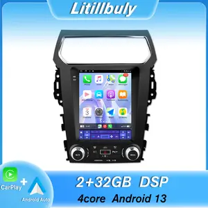 Car stereo for Ford Explorer 2011-2019 touch screen has Android Auto Wireless Carplay, Bluetooth WIFI supports GPS Navigation