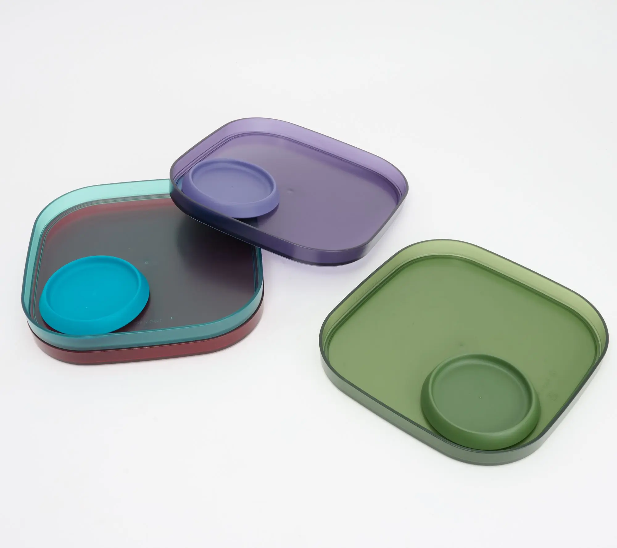 madesmart Dipware S/4 Stackable Plates with Dip Bowls