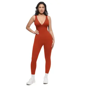 Deep V Shapewear with Chest Support Breathable High-Waisted Tummy Control Jumpsuit,Abdominal tightening exercises