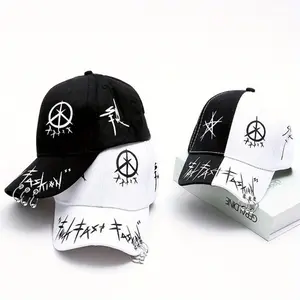 Unisex Hoop Eye Graffiti Baseball Cap Outdoor Sport Adjustable Sunscreen Leisure Hat Spring Autumn Travel Tourism Beach Vacation