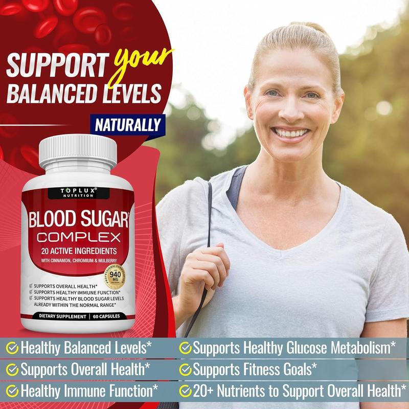 Blood Sugar Complex 20 Vitamins & Minerals Support Overall Health Blood Sugar Complex 20 Vitamins & Minerals Support Overall Health