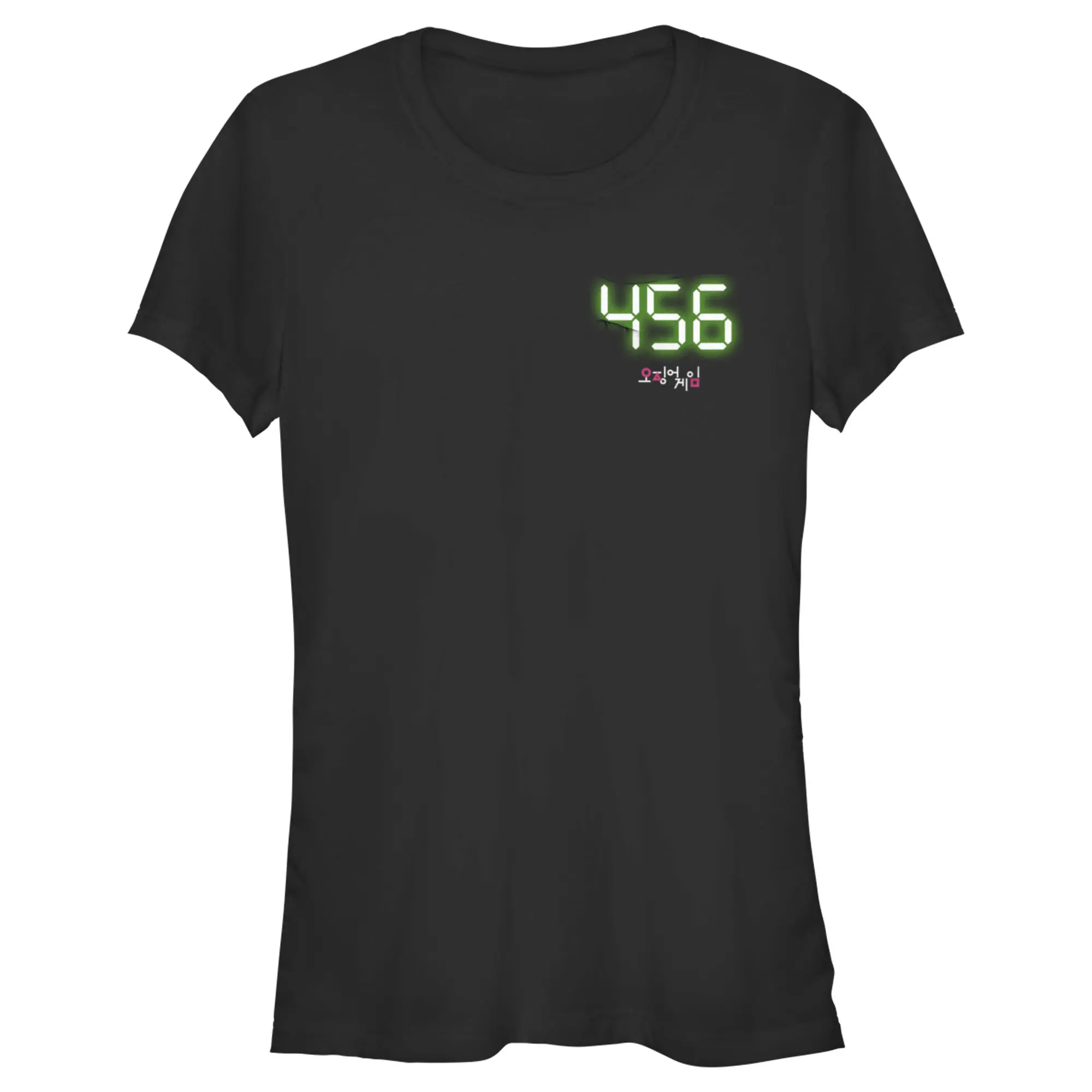 Juniors Womens Squid Game 456 Digital T-Shirt