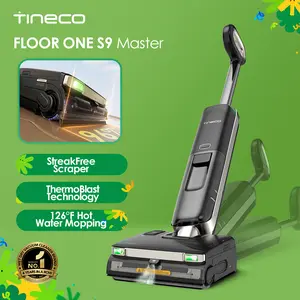 Tineco Floor ONE S9 Master Wet Dry Vacuum Cleaner, ThermoBlast Tech & Hot Water Vacuum Mop, 23kPa Suction, 65 Min Runtime, 185°F Flashdry, 3.9inch Ultra-Slim Stretch Mop