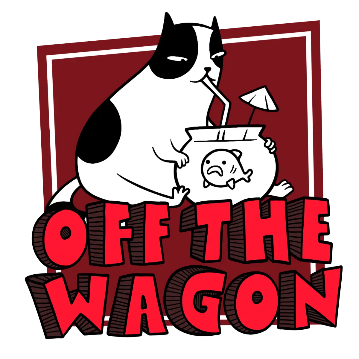 Off the Wagon 2" x 2" Sticker
